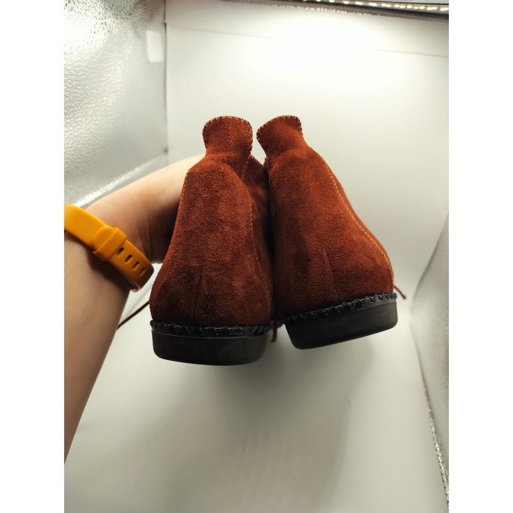 Bally Suede Chukka Boots sz 10 Burgundy Leather Dark Academia - Picture 13 of 13
